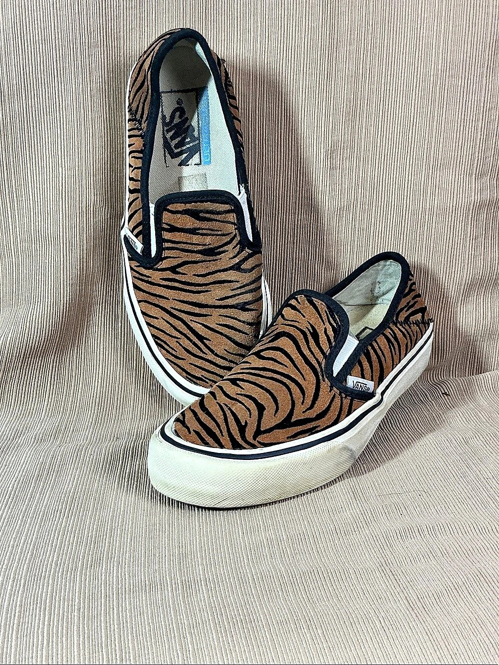 Vans ComfyCush Slip-On Tiger Sneakers Brown & Black